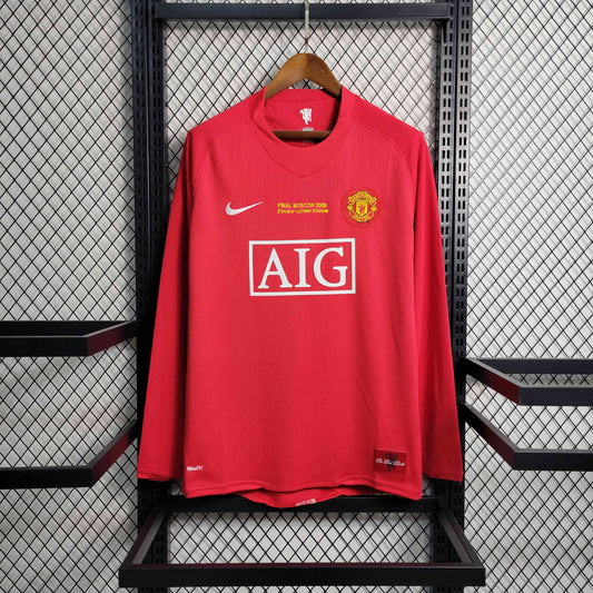 Maillot Domicile Manche Longue Manchester United 2007-2008